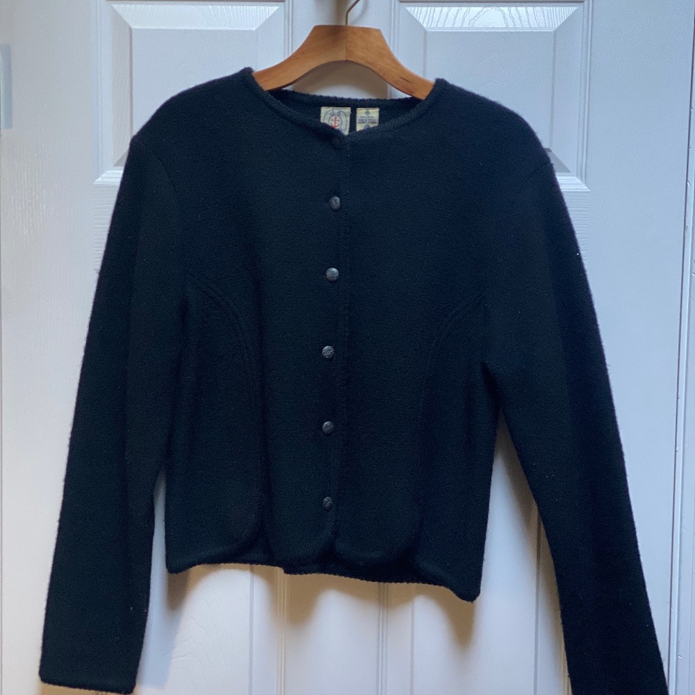 Vintage J. G. Hook 100% Black Wool Jacket.